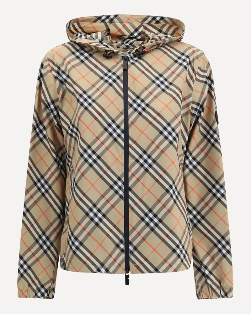 Burberry Archivio Check waterproof Jacket Female Beige