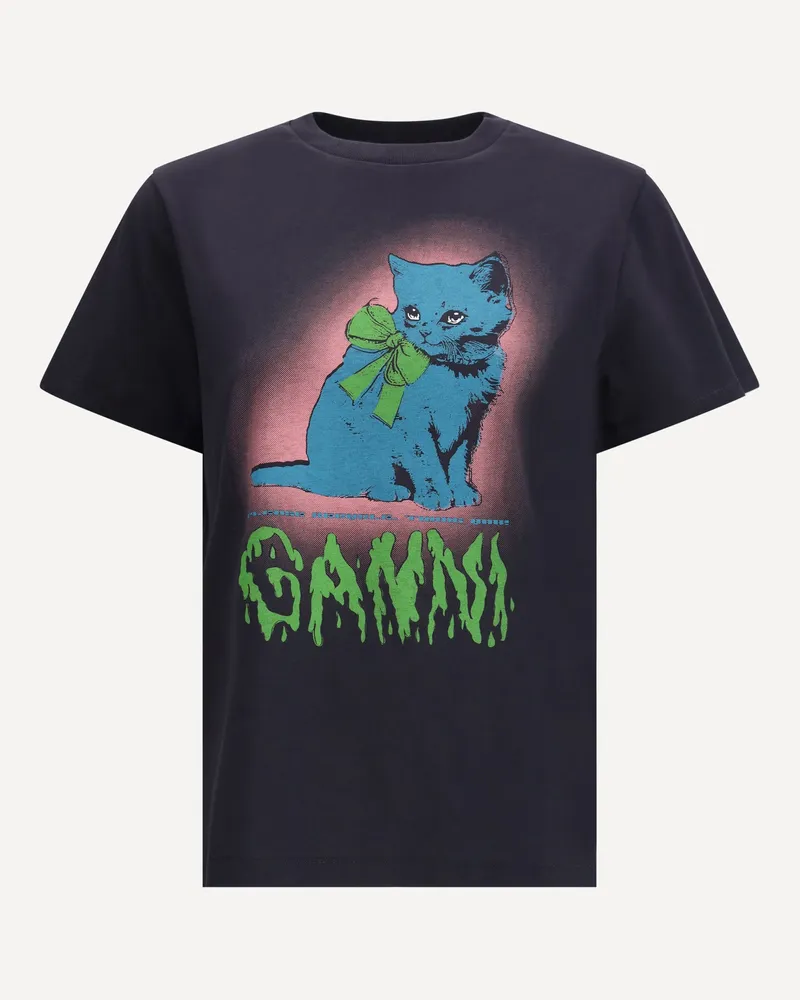Ganni Kitty T-Shirt Female Black