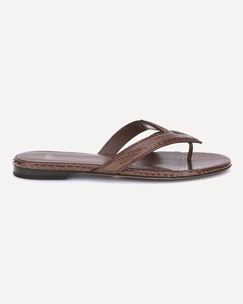 Fendi Infradito Ayers Sandals Female Brown