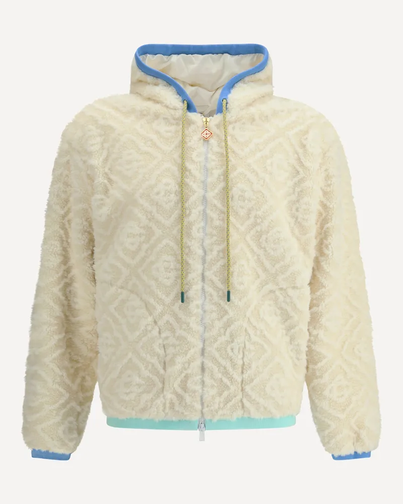 Casablanca Paris Monogram jacquard fleece Jacket Male Cream