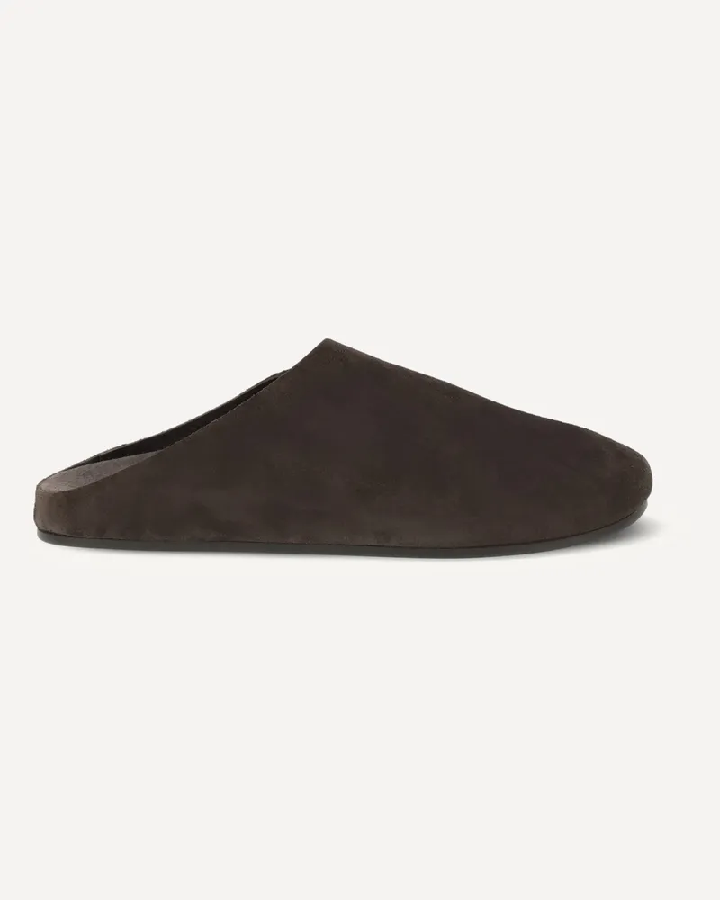 The Row Suede Hudson Mules Female Brown