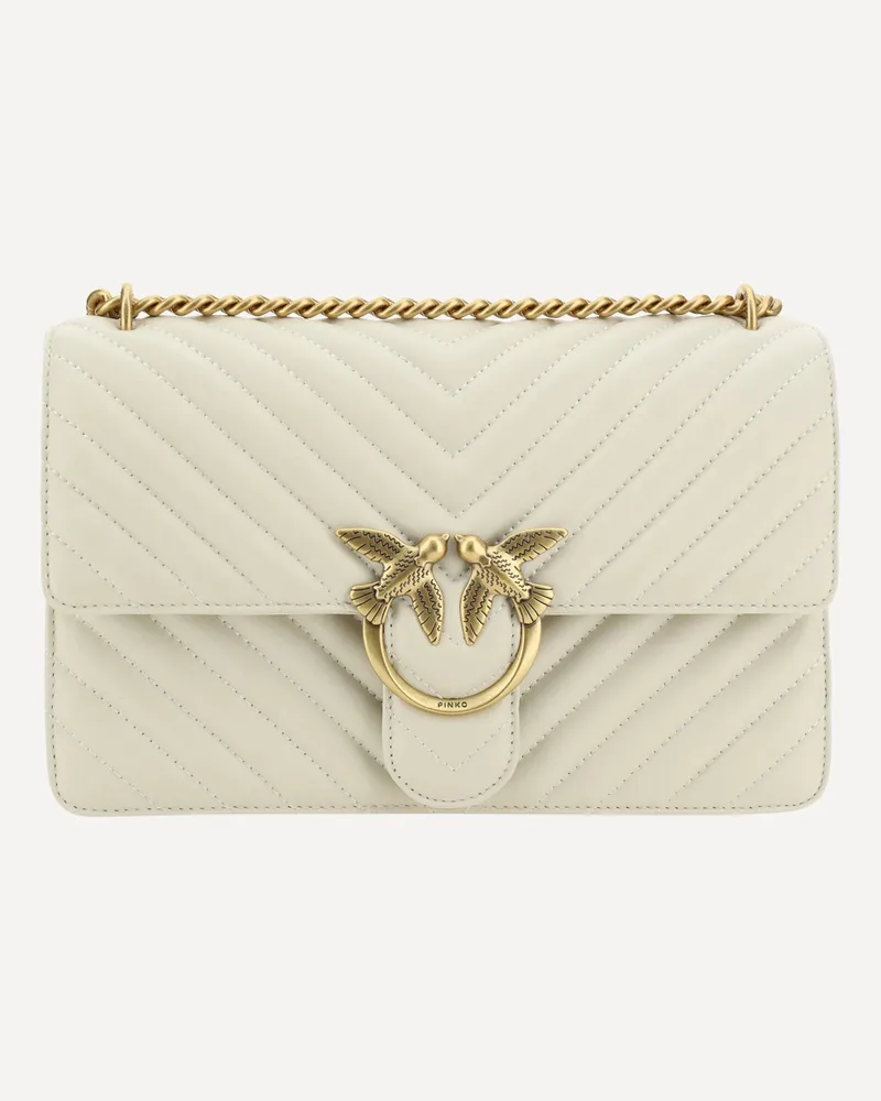 Pinko Love One Classic Shoulder Bag Female White