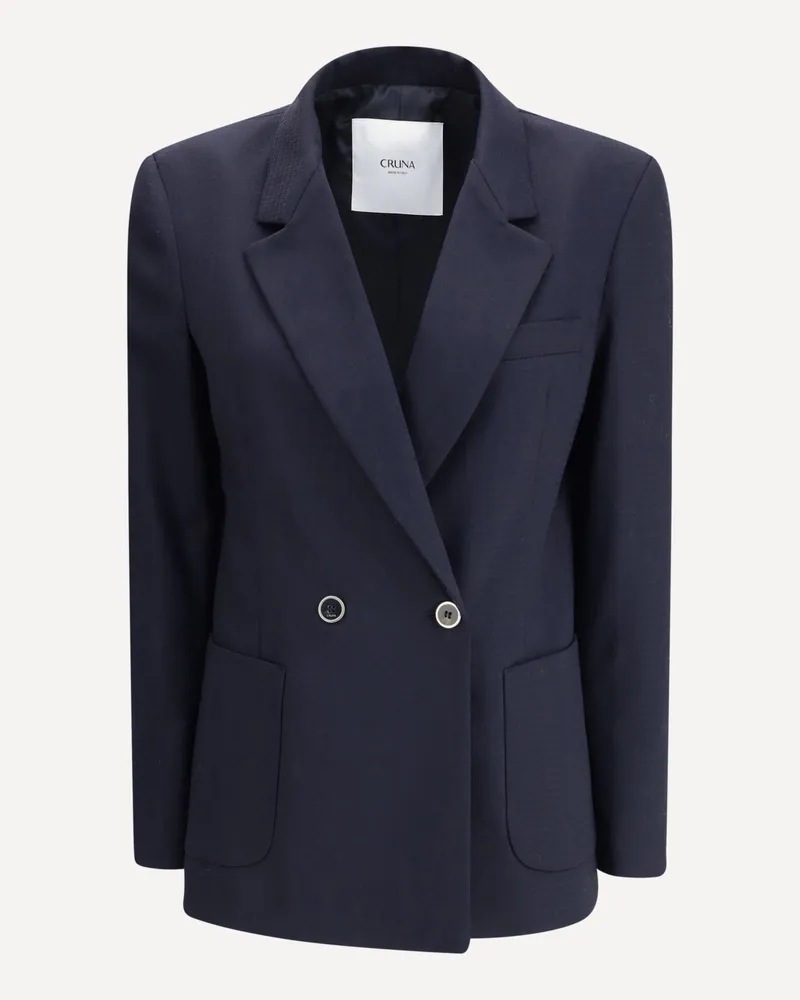 CRUNA Single-breasted houndstooth Blazer Female Blue