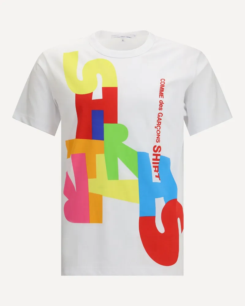 Comme des Garçons Multicolor print T-shirt Male White