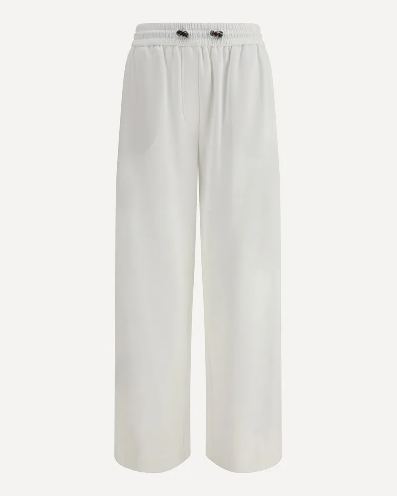 Brunello Cucinelli Cotton Sweatpants Female White