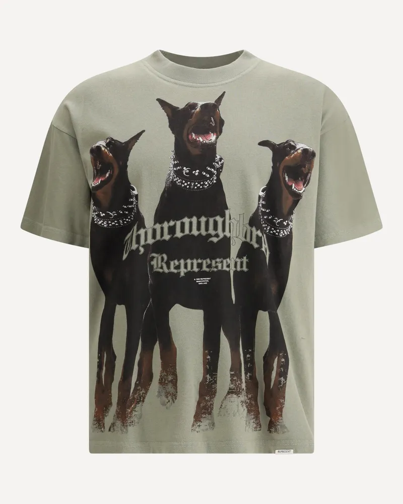 REPRESENT Maxi print T-Shirt Male Green