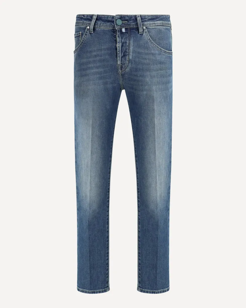 Jacob Cohën Denim Jeans Scott in Cotton and Lyocell Male Blue