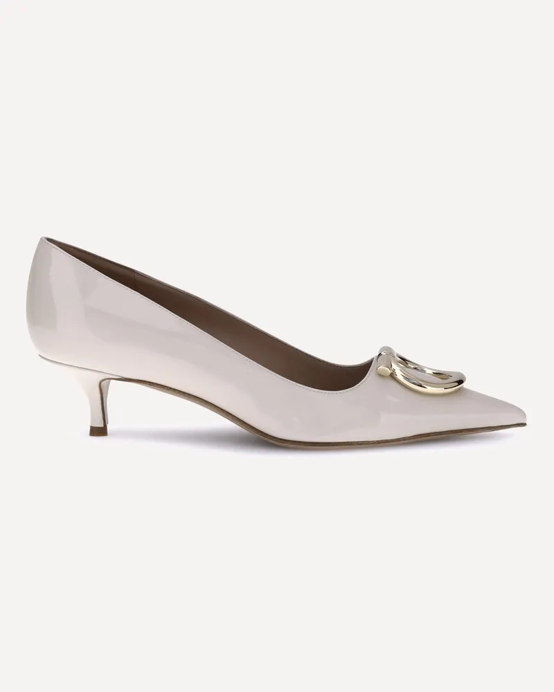 Ferragamo Gancini Pumps Female Cream