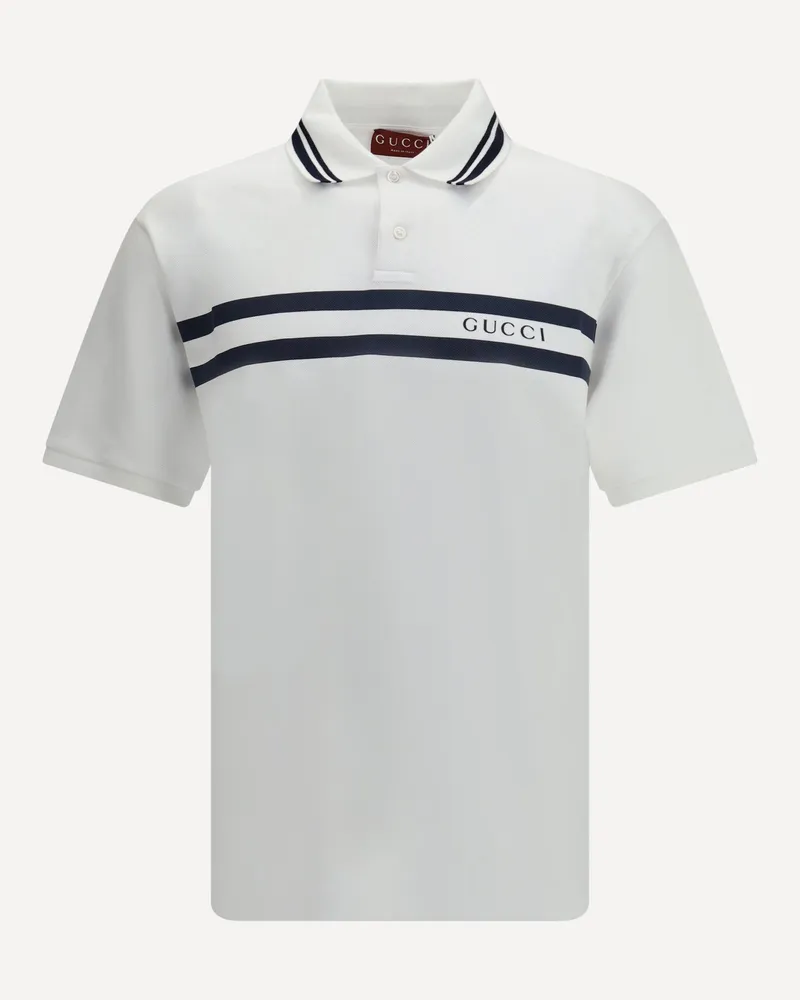 Gucci Cotton Polo Shirt Male White