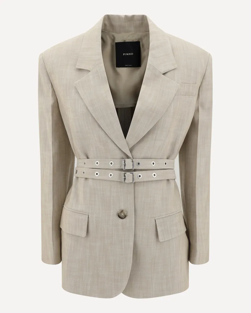 Pinko Belted Blazer Female Beige