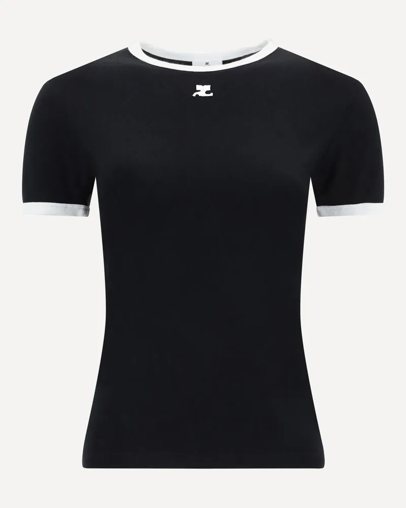 Courrèges Logo T-Shirt Female Black