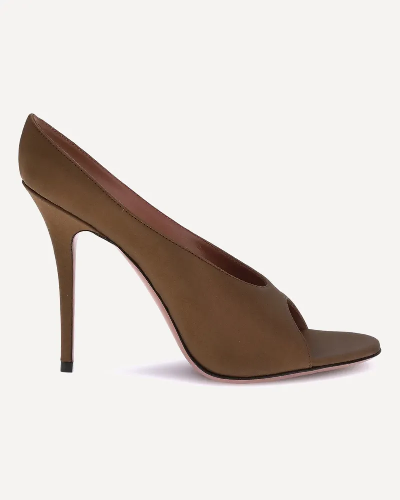 Amina Muaddi Anok satin Sandals Female Brown