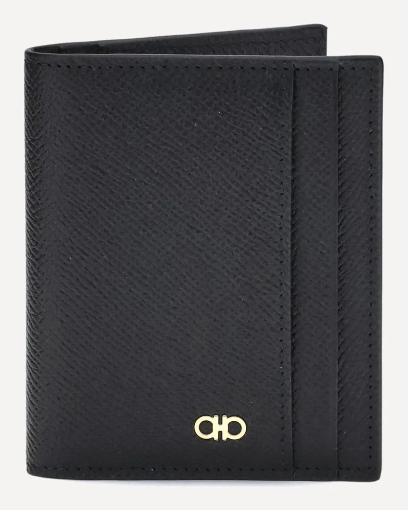 Ferragamo Leather Card Holder Male Black