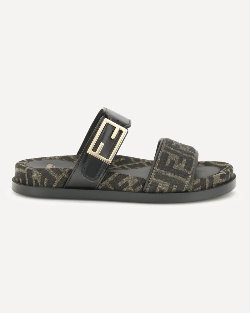 Fendi FF fabric sandal Female Brown