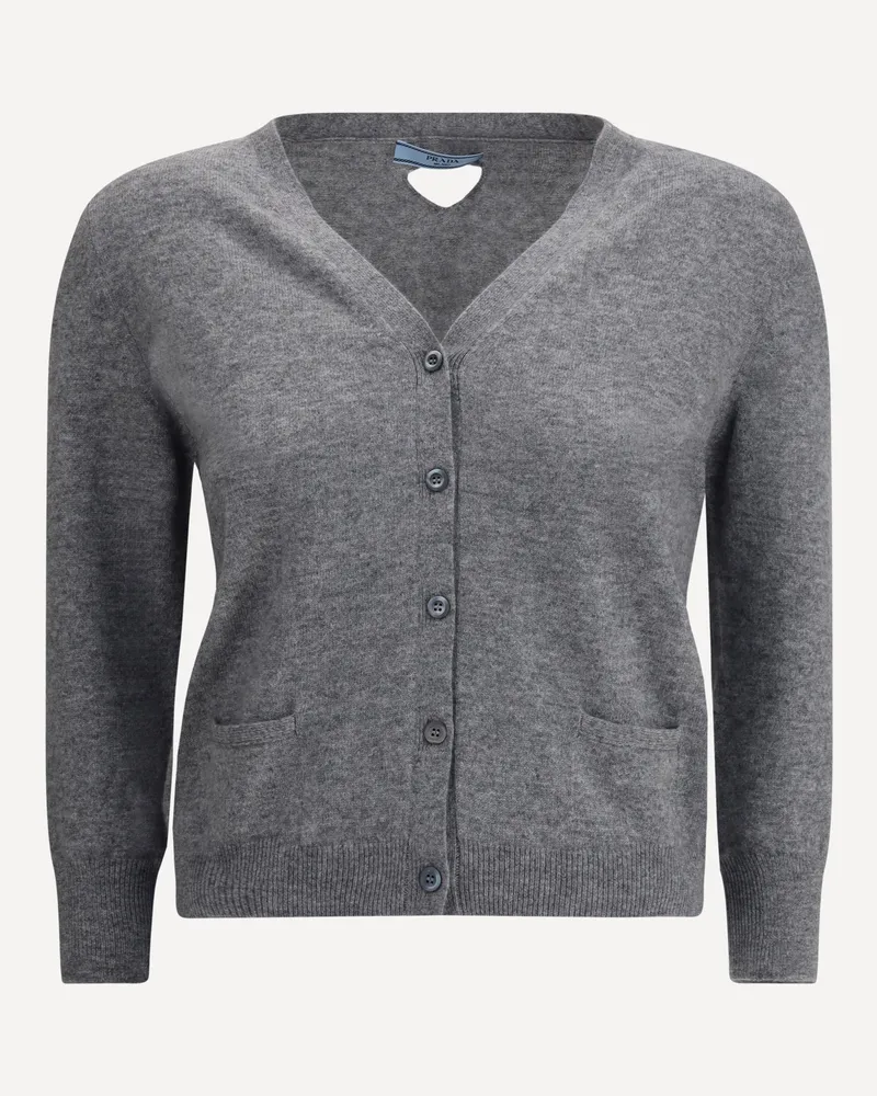 Prada Cashmere Cardigan Female Grey