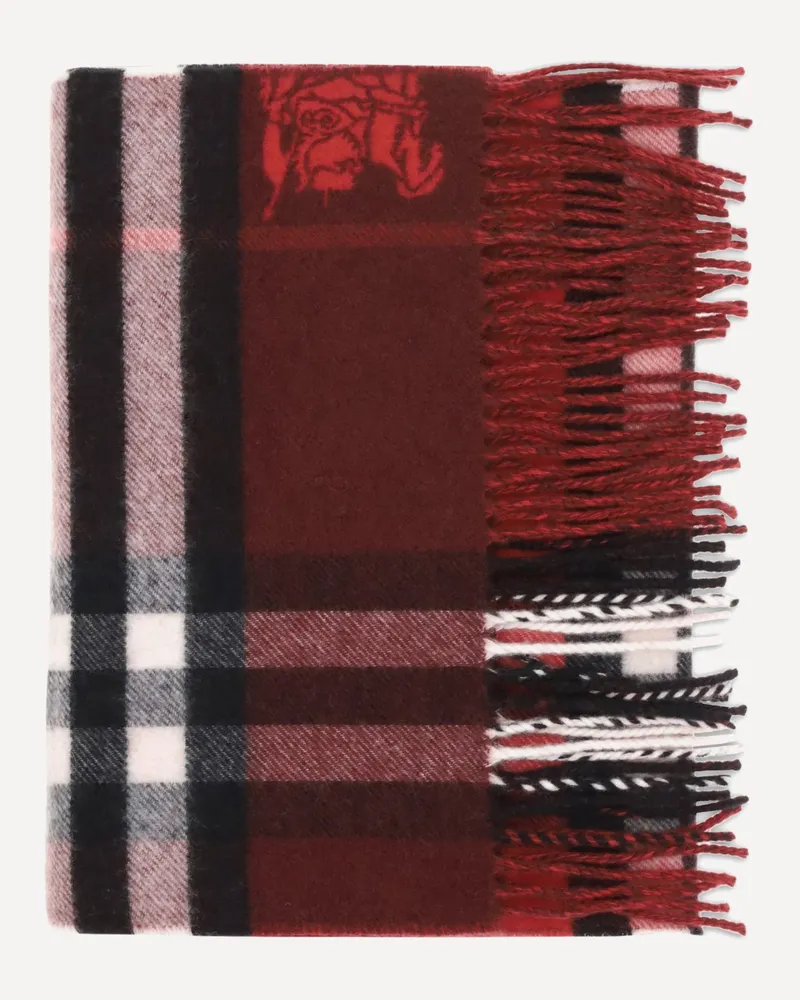 Burberry Cashmere Check Scarf Male Bordeaux