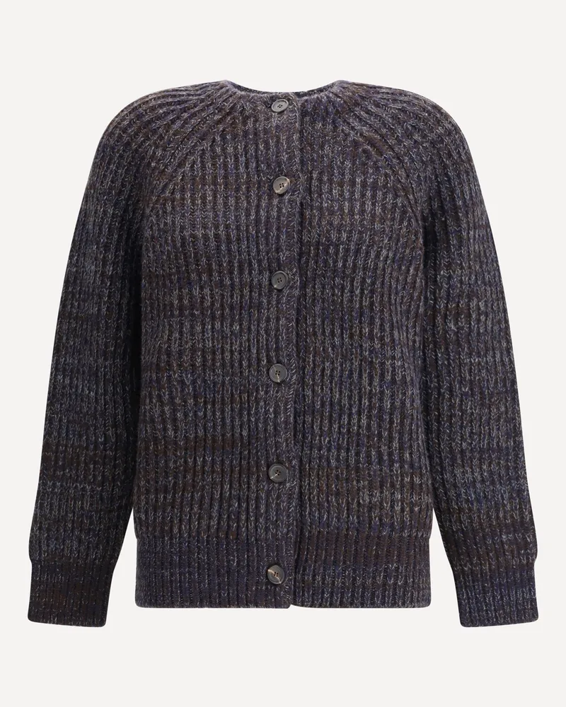 Prada Crew neck Sweater with button closure Female Brown