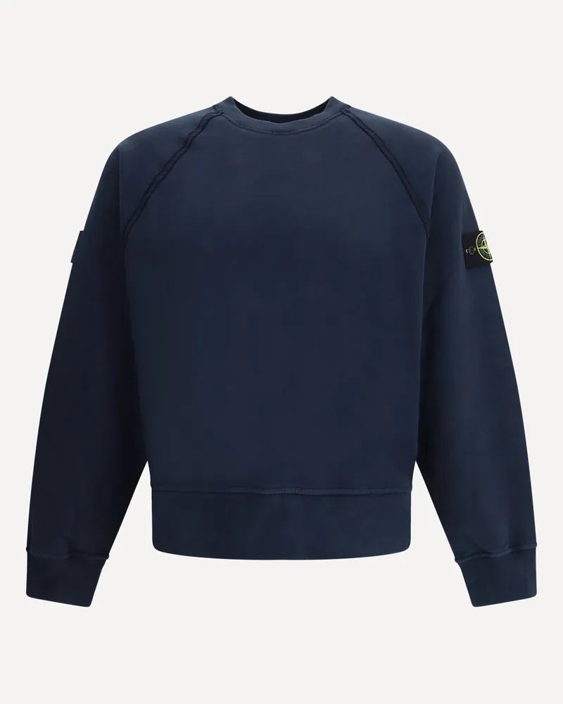 Stone Island Cotton Crew neck Sweatshirt Male Blue