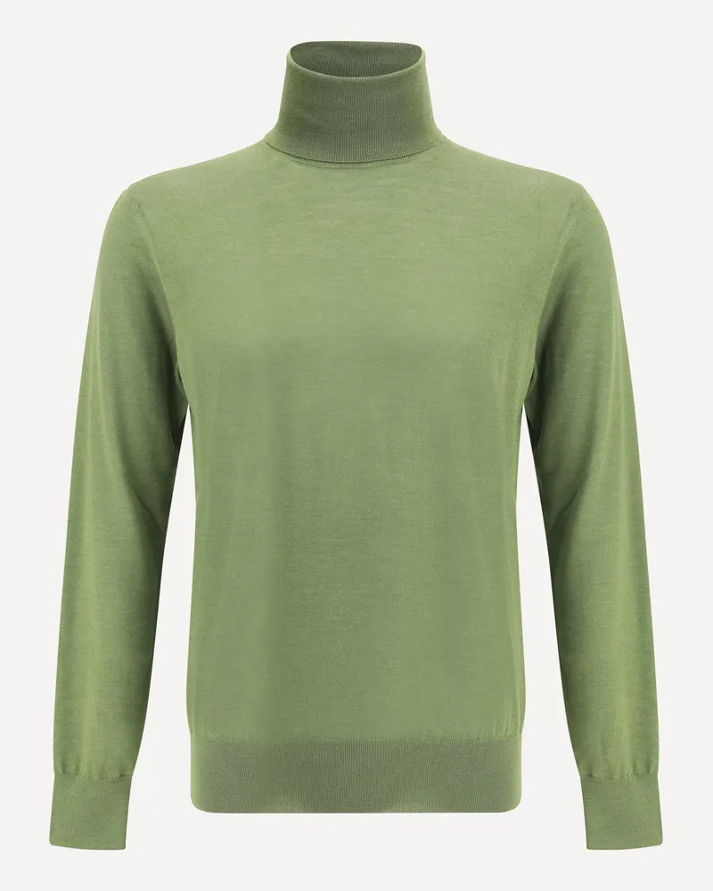 Saint Laurent Turtleneck Sweater Male Green