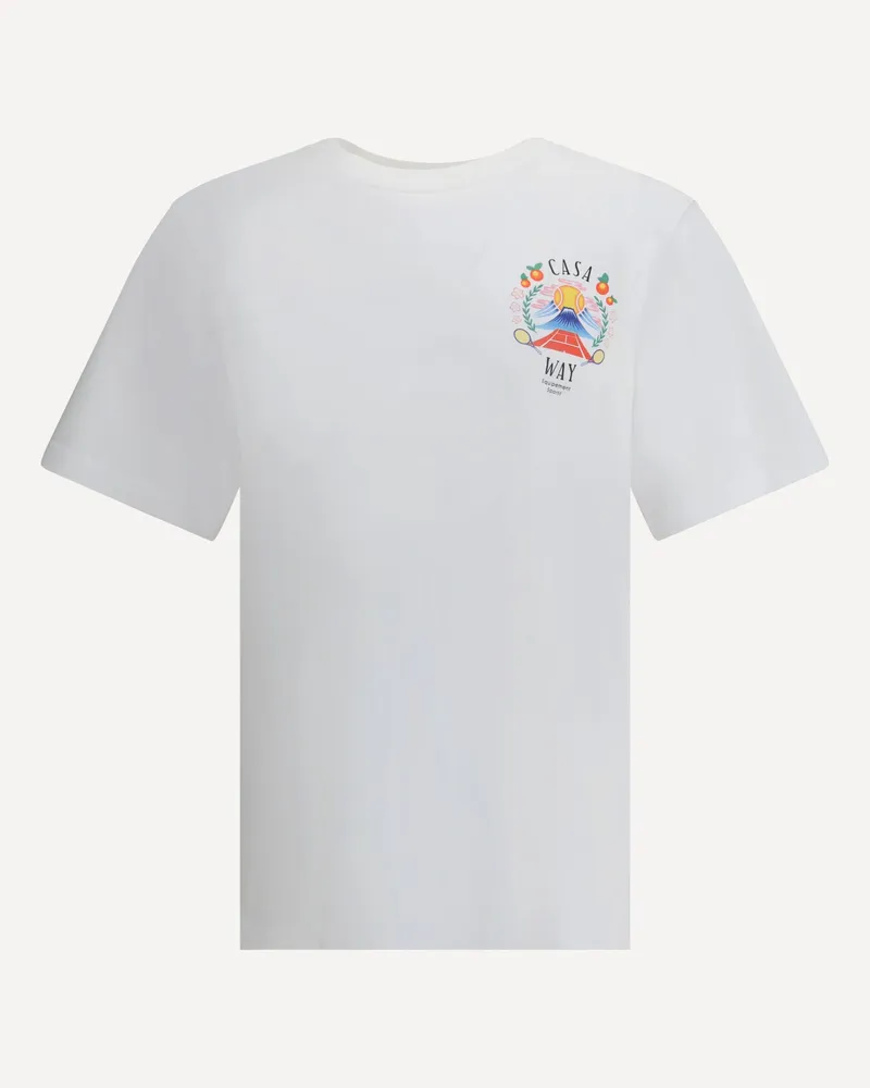 Casablanca Paris Casa Way Mountain printed T-Shirt Male White