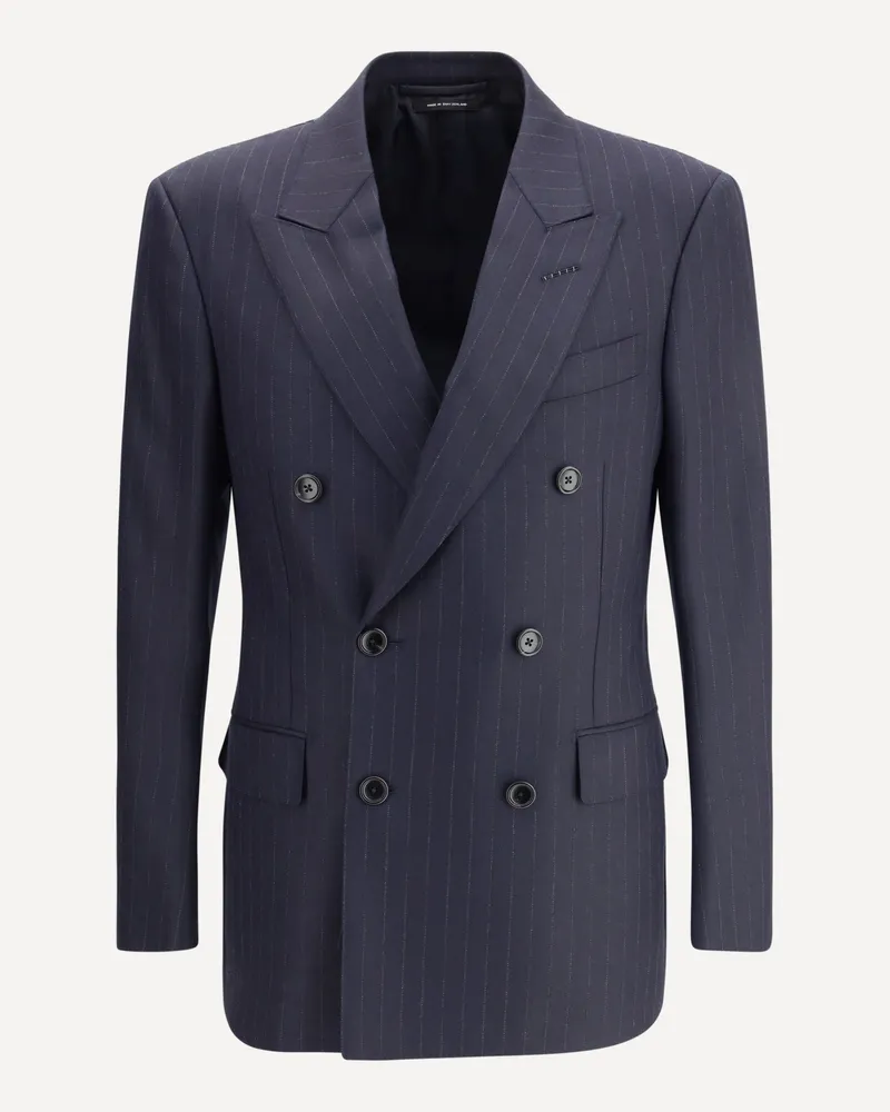 Tom Ford Pinstripe Blazer Male Blue