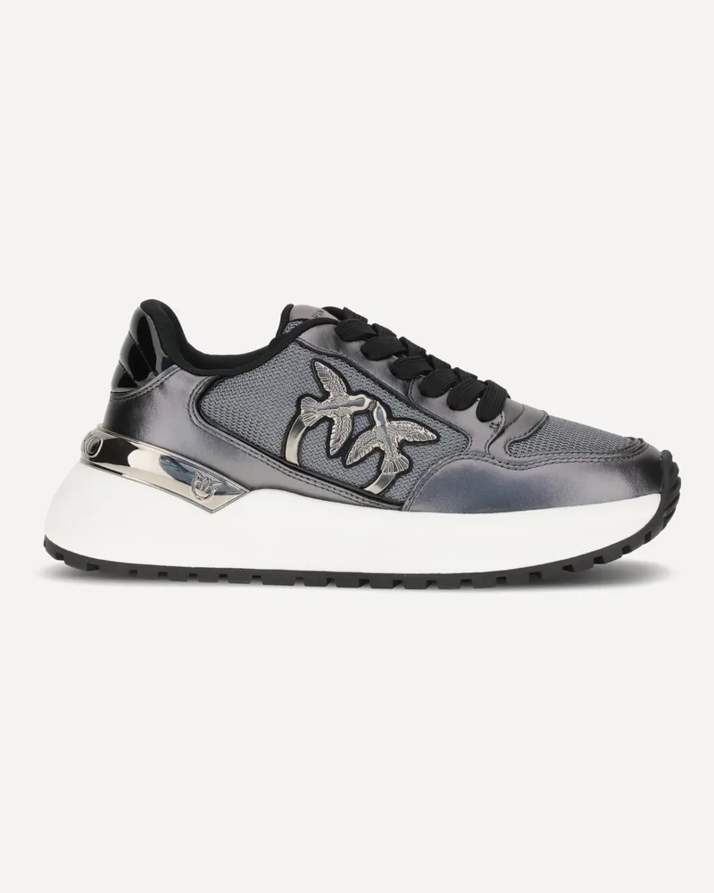 Pinko Glitter Sneakers Female Grey