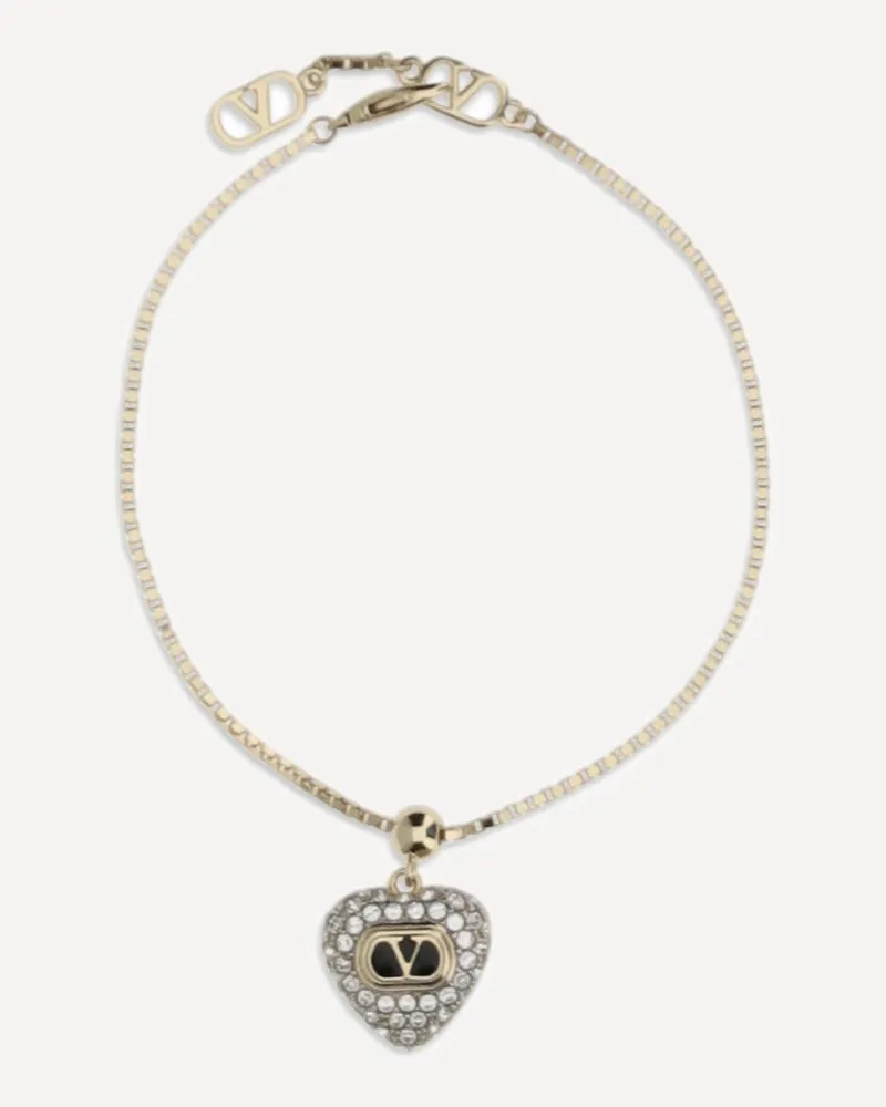 Valentino Garavani Coeur Royal Bracelet with Swarovski crystals Female Black