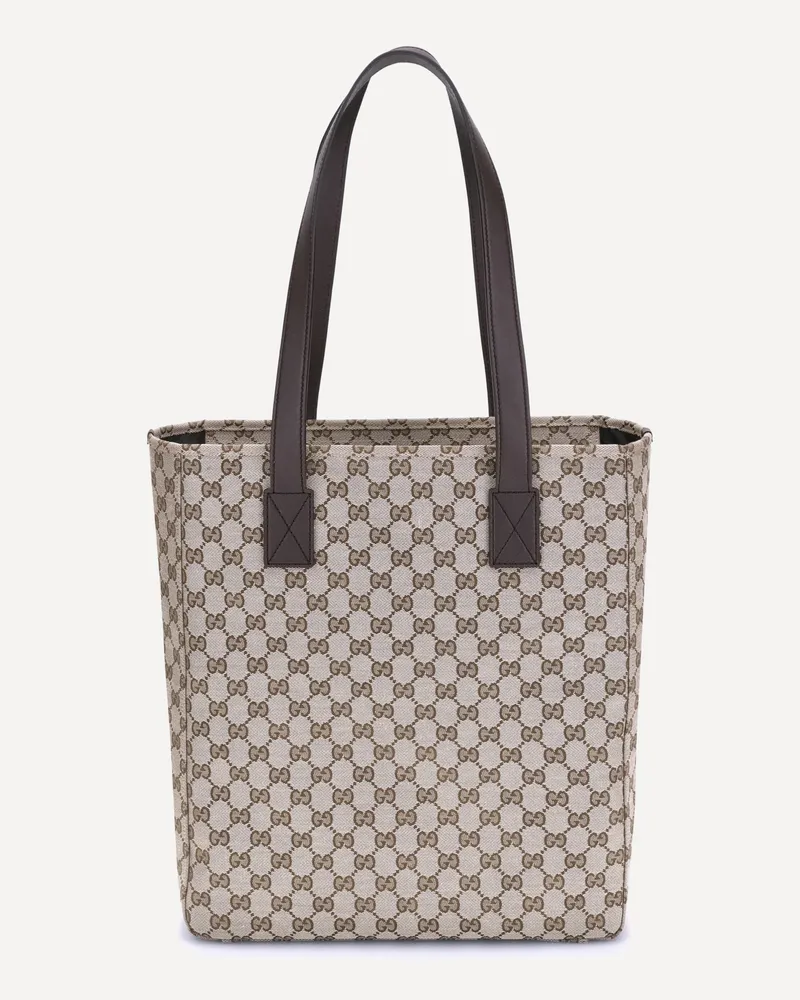 Gucci GG fabric Tote Bag Male Brown