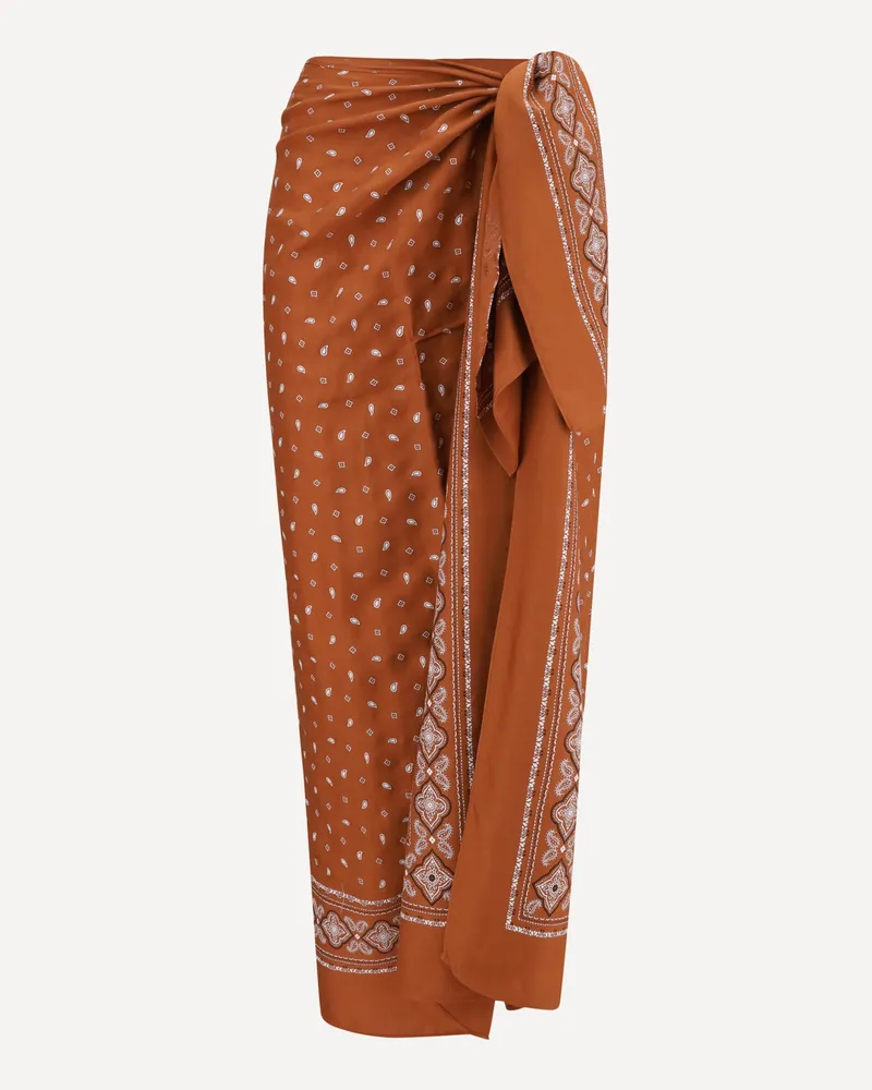 Pinko Bandana pattern pareo Skirt Female Orange