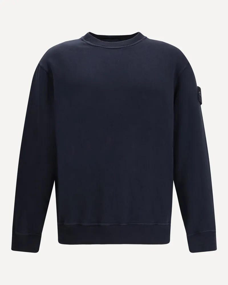 Stone Island Ghost Sweatshirt in Stretch Cotton Male Blue