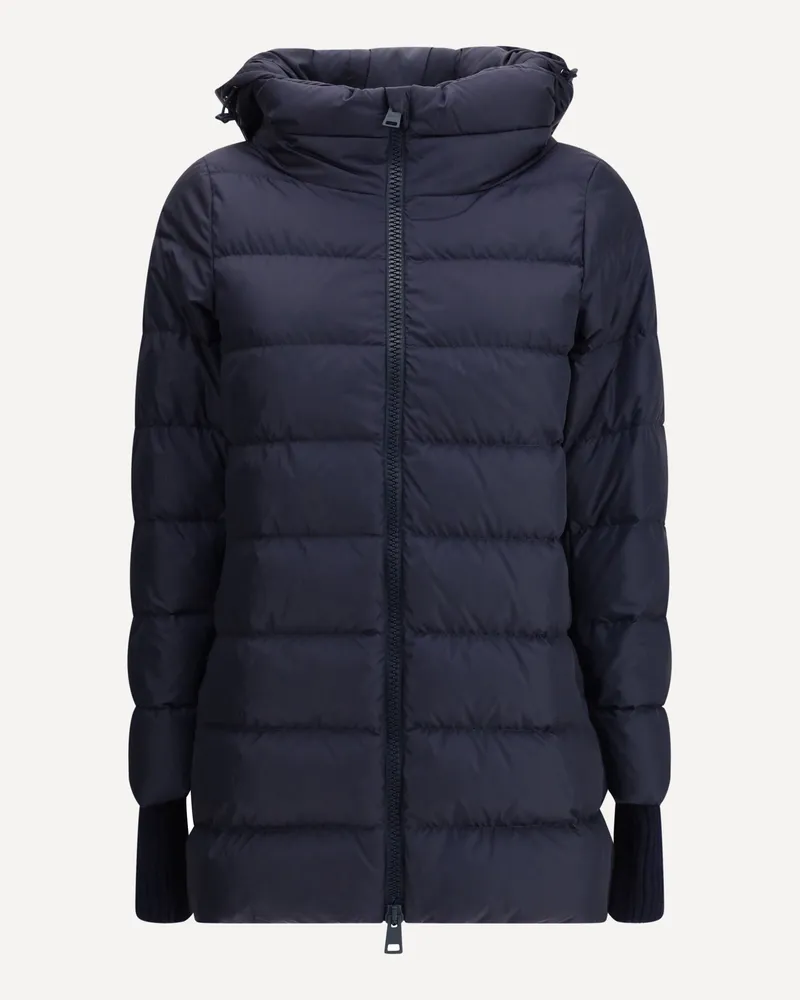 Herno Hooded Down Jacket in dark blue Female Blue
