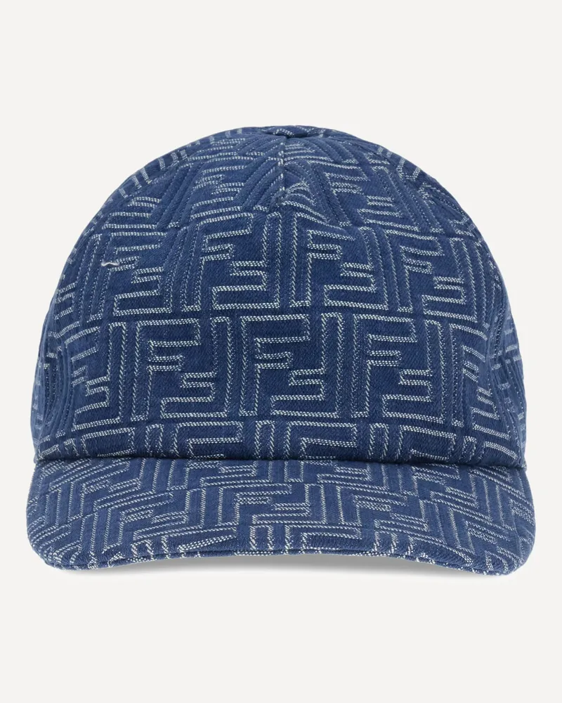 Fendi Denim embroidery Baseball Hat Male Blue
