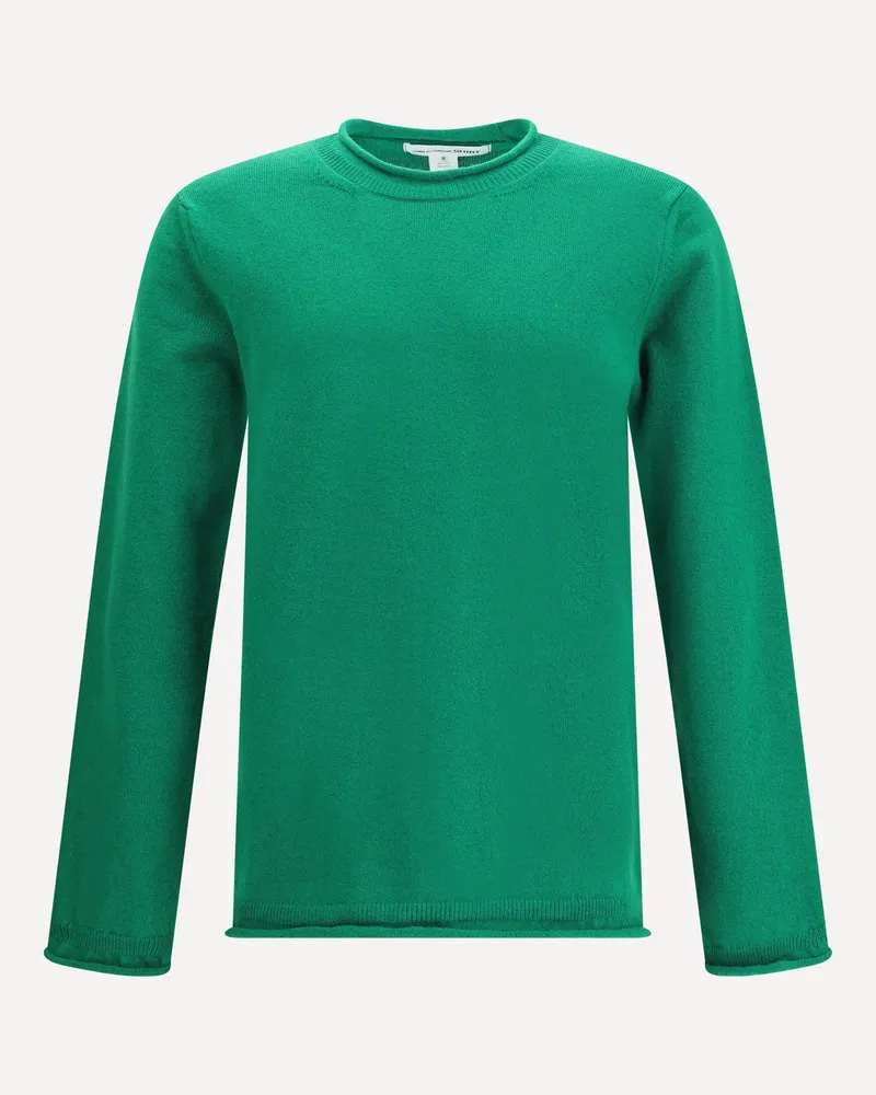 Comme des Garçons Round neckline Sweater in Wool Male Green