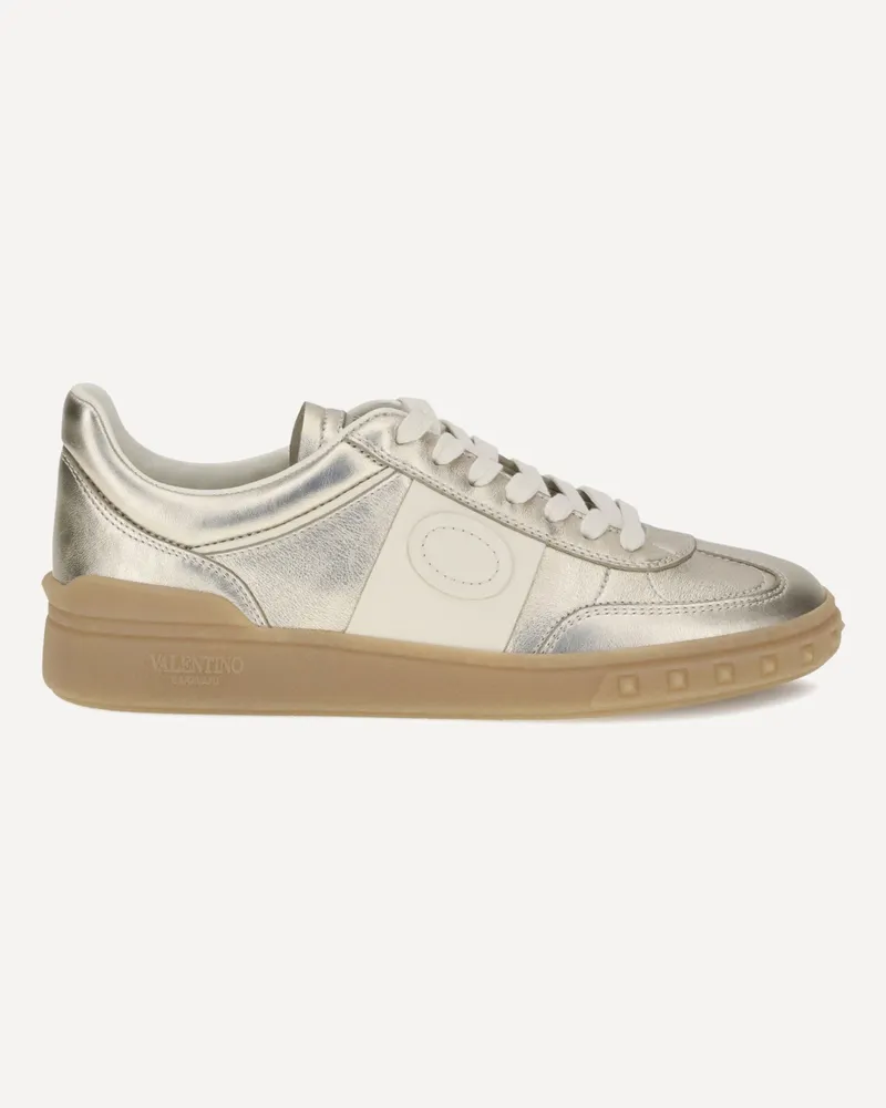 Valentino Garavani Laminated leather Upvillage Sneakers Female Gold