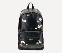 Explorer Backpack with printed stickers Male