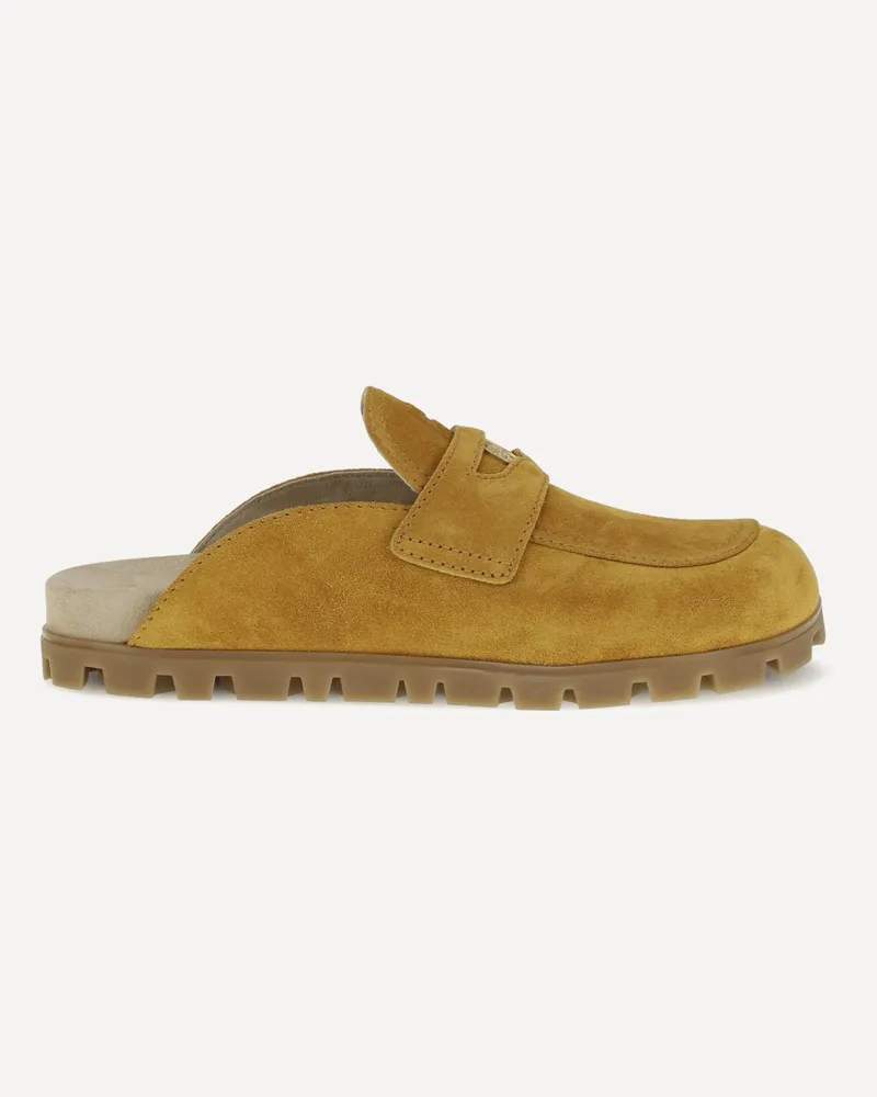Miu Miu Suede Mules Female Brown