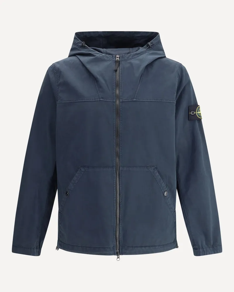 Stone Island Cotton Jacket Male Blue