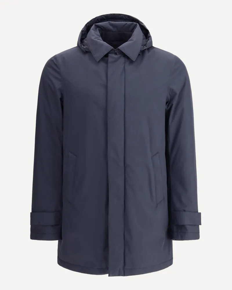 Herno Hooded Down Jacket Male Blue