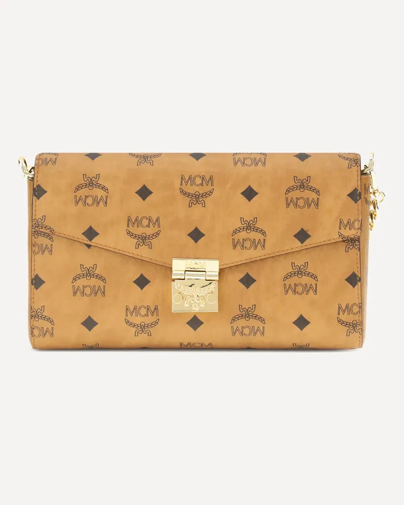 MCM Tracy medium Shoulder Bag Female Beige
