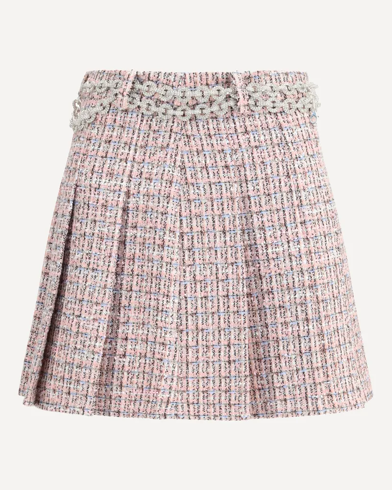 Self-Portrait Crystal Belted Miniskirt Female Pink
