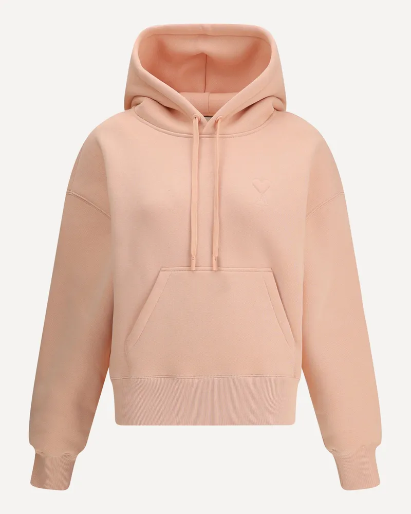 AMI Paris Ami De Coeur Hoodie Female Pink