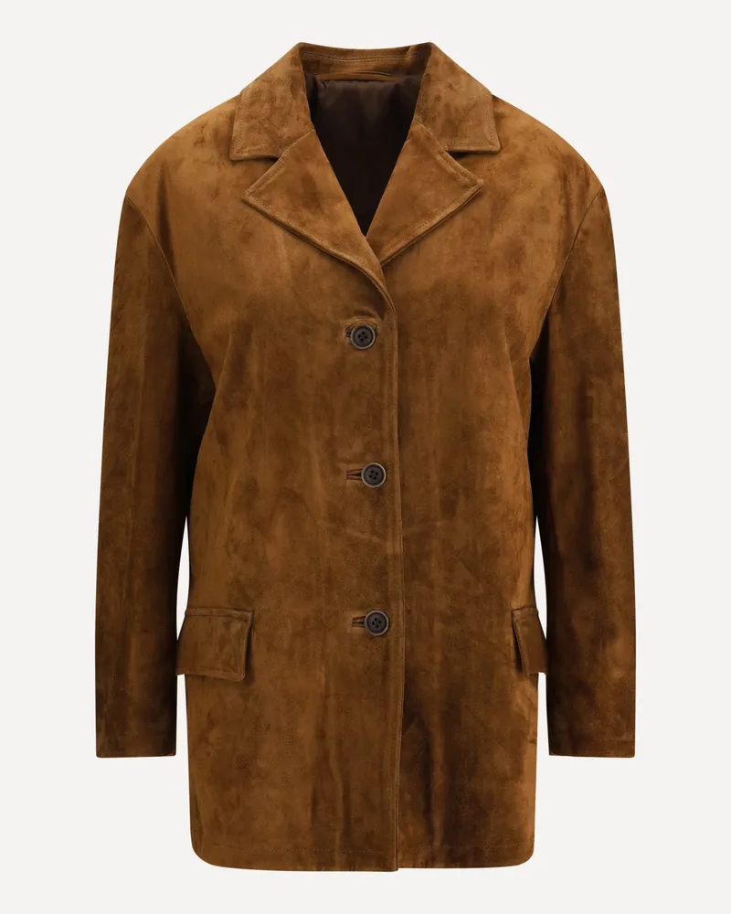 Salvatore Santoro Suede leather Jacket Female Brown