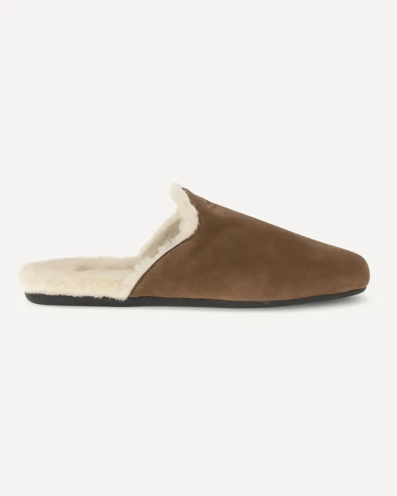 Prada Suede Mules Female Brown