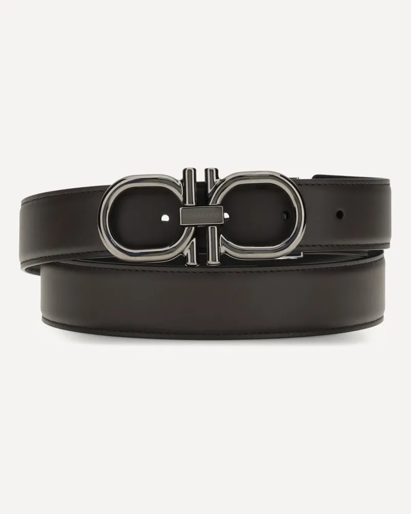 Ferragamo Reversible Gancini Belt Male Brown