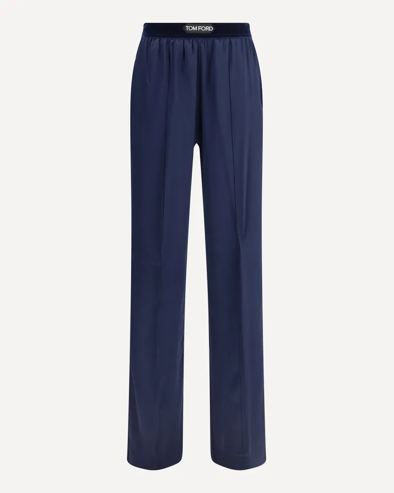 Tom Ford Silk Pants Female Blue