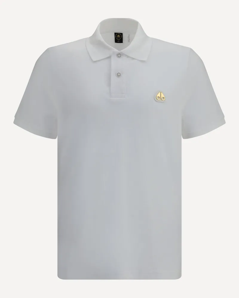 Moose Knuckles Everett Gold Polo Shirt Male White