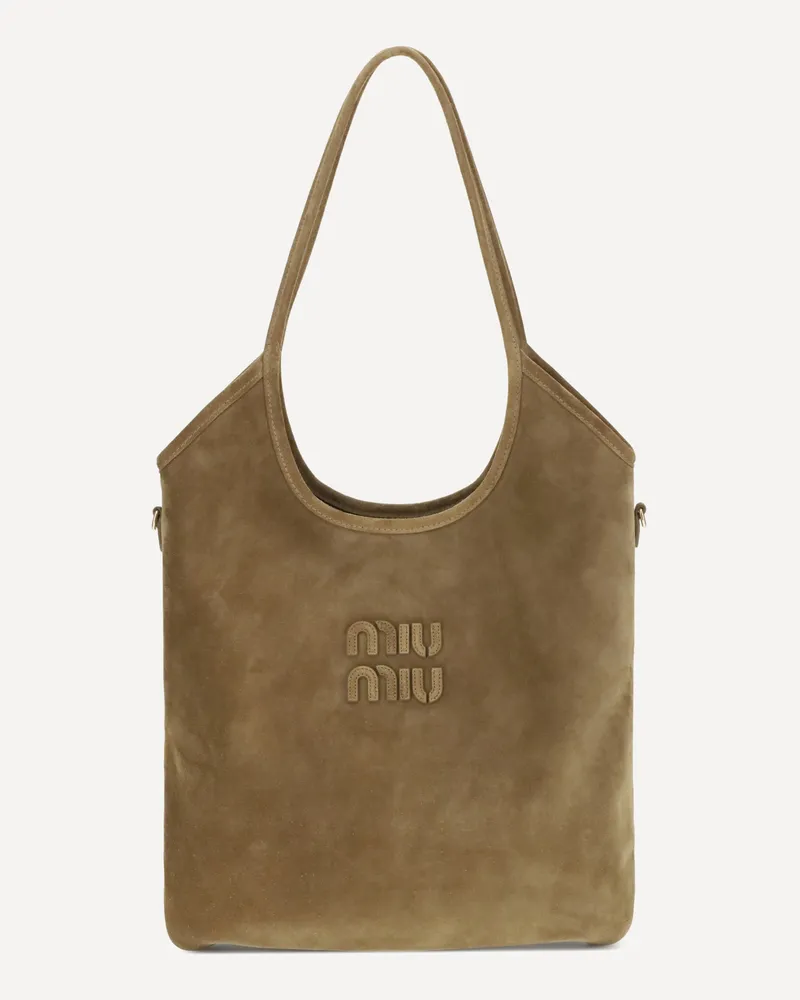 Miu Miu Ivy Shoulder Bag Female Beige
