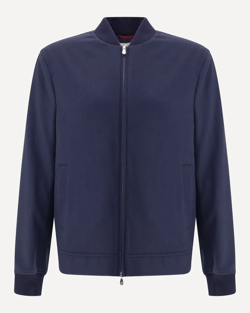 Brunello Cucinelli Cashmere Jacket Male Blue