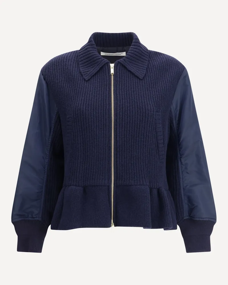 Undercover Bomber Jacket with wool inserts Female Blue