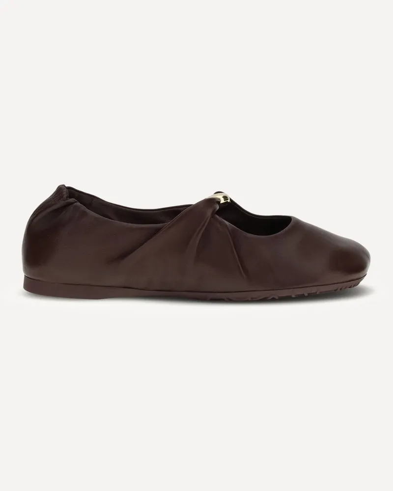 Loewe Pebble Ballerinas Female Bordeaux